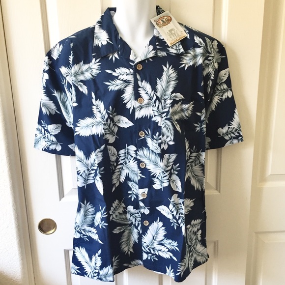 🆕💥 OP Sport Hawaiian Print Button Down Large - Picture 2 of 5